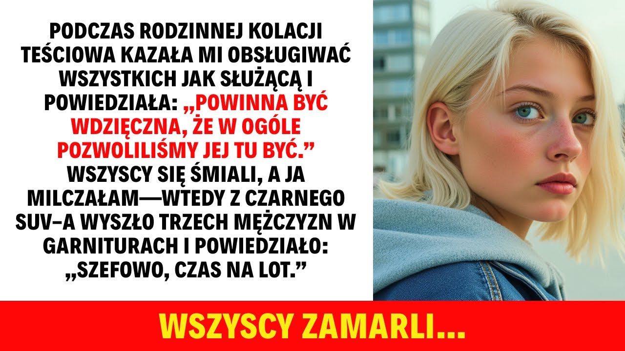 PODCZAS RODZINNEJ KOLACJI TEŚCIOWA KAZAŁA MI OBSŁUGIWAĆ WSZYSTKICH JAK SŁUŻĄCĄ I POWIEDZIAŁA...