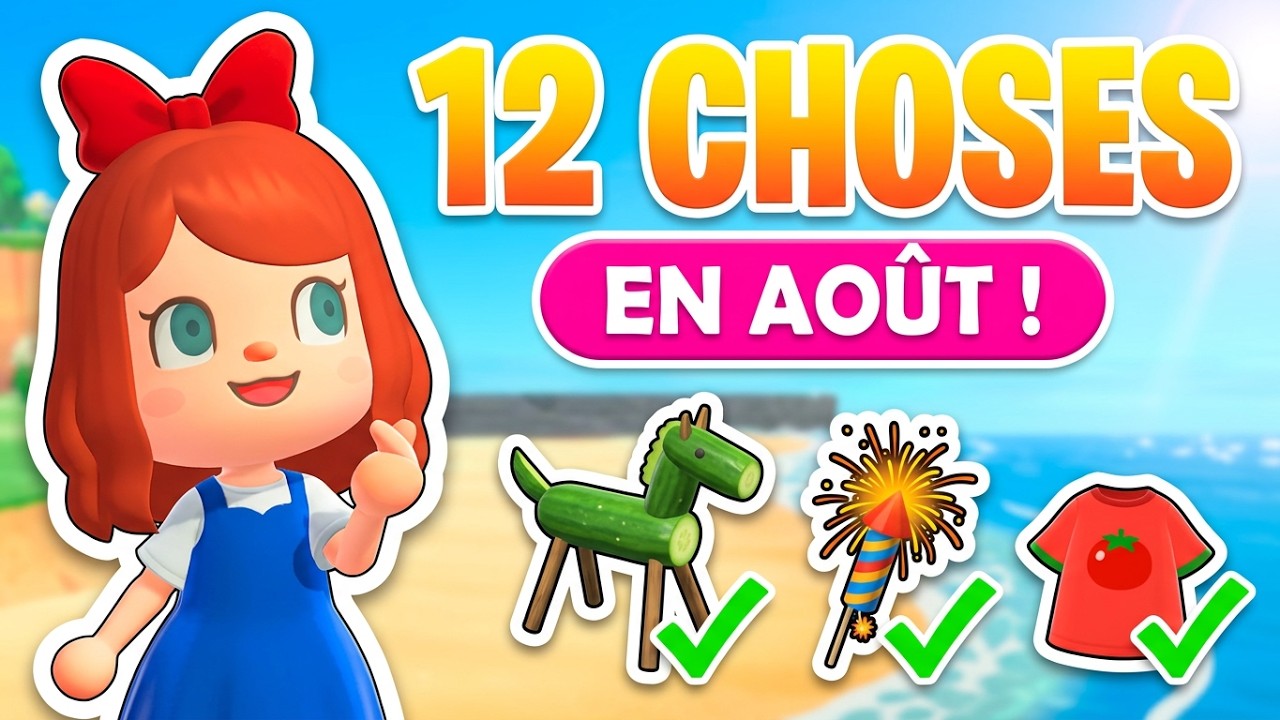 12 CHOSES à FAIRE 📌 en AOÛT | Animal Crossing New Horizons 🌞 ACNH #acnh