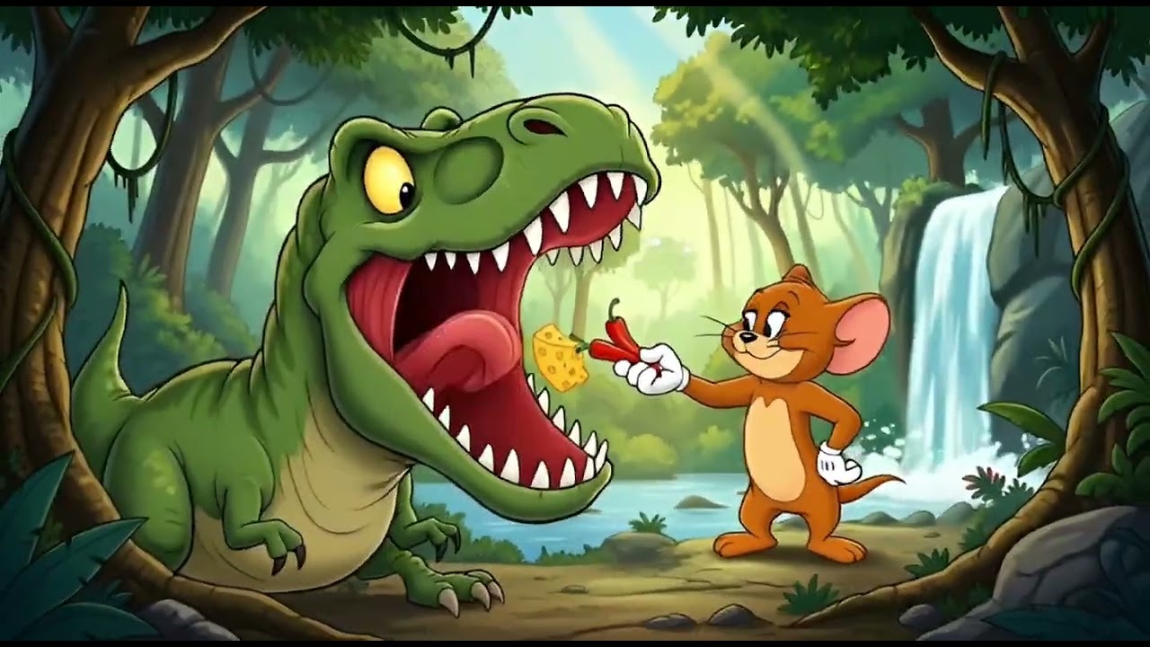 Time Machine Chaos! 🌀 Cat vs Mouse in Dinosaur & Future World (Full 2D Cartoon Episode)