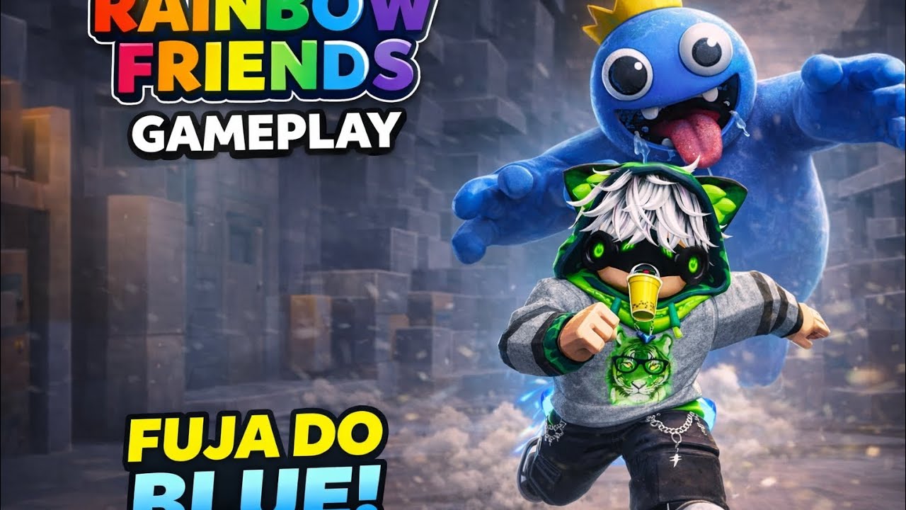 raimbow friends gameplay: fuja do BLUE! #raimbowfriends #shorts #funny #roblox