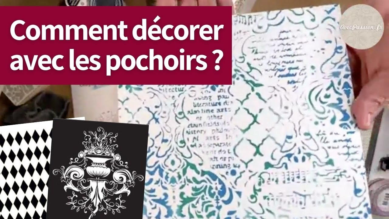 Décorez avec pochoir en relief et peinture LIVE Tuto DIY