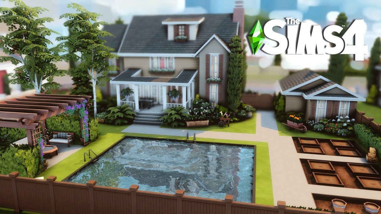 BASE GAME Family Home 🌻 The Sims 4 Speed Build