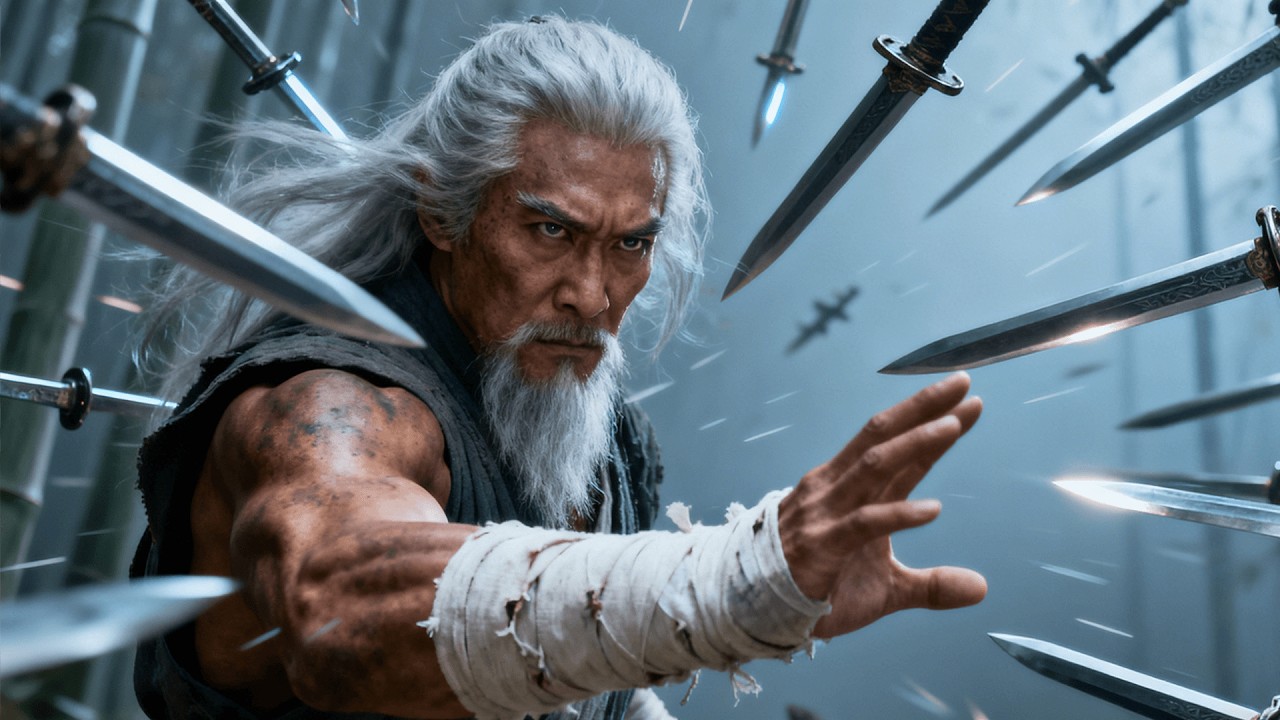 邋遢老頭劍術高超，荒野反殺100刺客！ #功夫 #kungfu