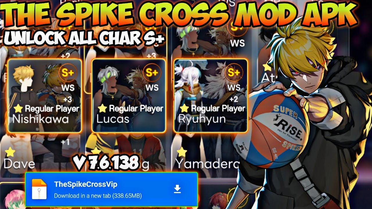 Mod The Spike Cross V 7.6.138 Terbaru 2026 Unlock All Char & Unlimited Volleyball