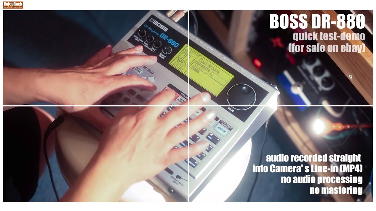 BOSS DR-880 MIDI DRUM SEQUENCER quick Test Demo