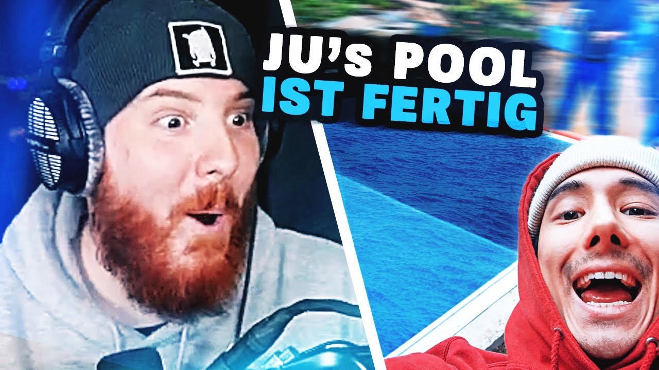 Unge REAGIERT auf Julien Bam's FERTIGEN POOL 🌊 ungespielt Reaktion
