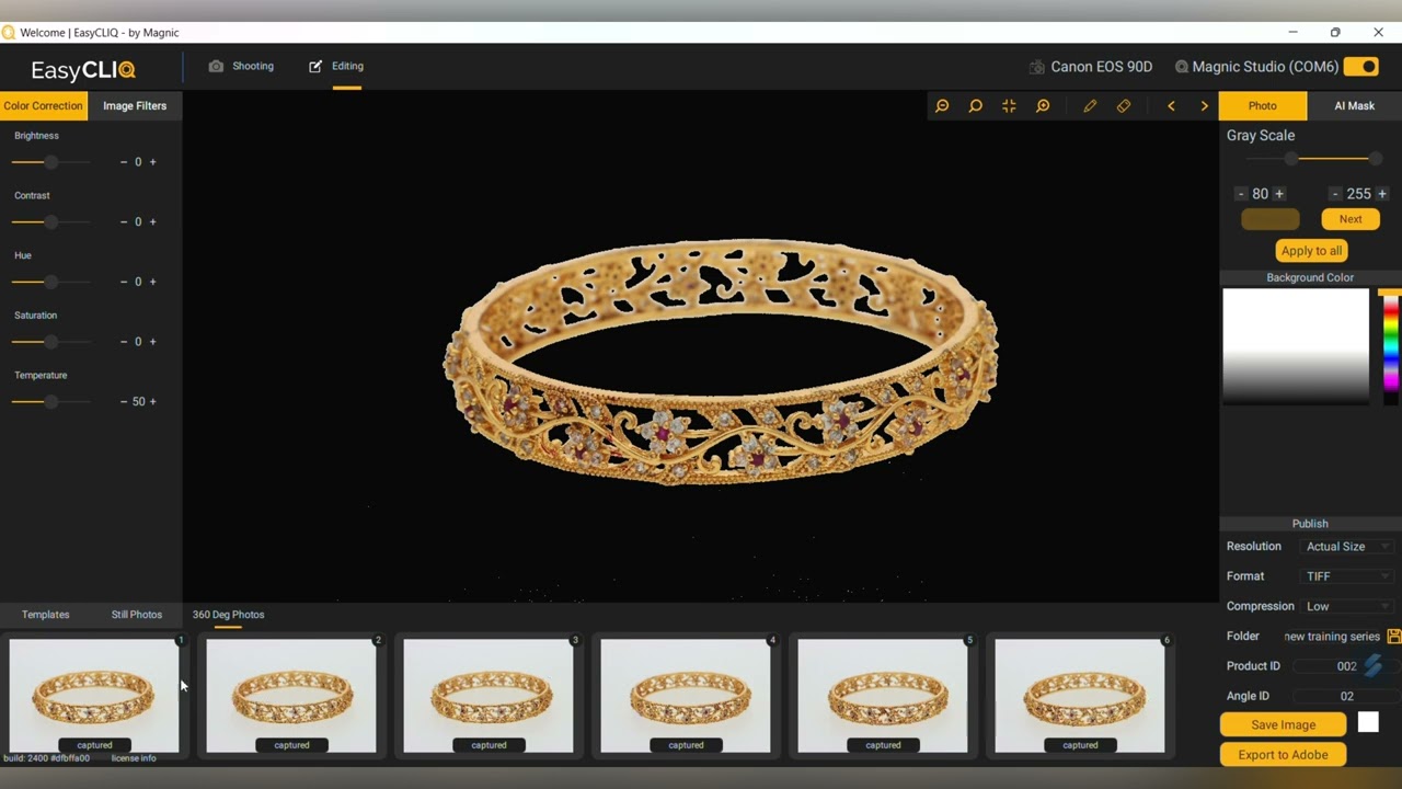 Bangle Photography |How to take 360degree Photo By Using Easy Cliq #magnic #photography #bangles