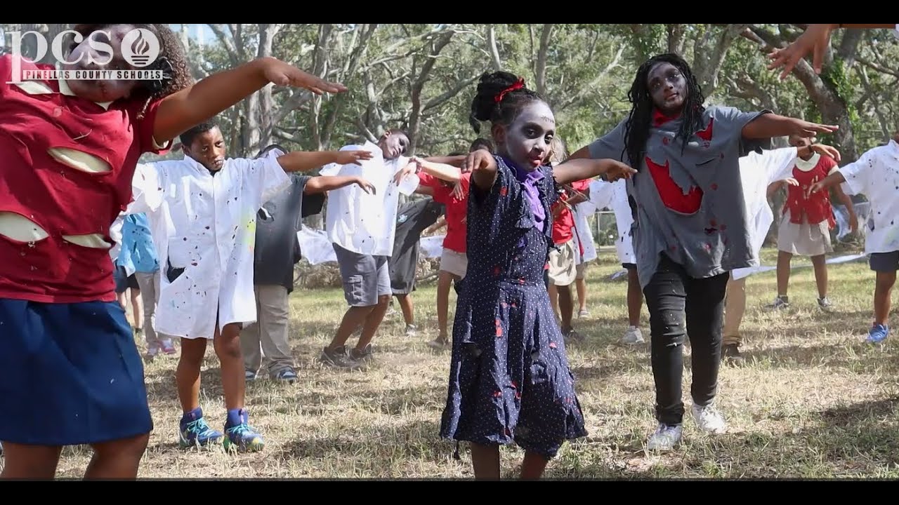 Students at Sandy Lane Elementary perform Michael Jackson Halloween Classic-Thriller!
