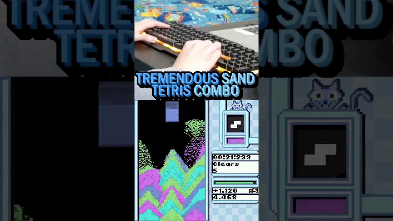 Tremendous Sand Tetris Combo #shorts #tetris