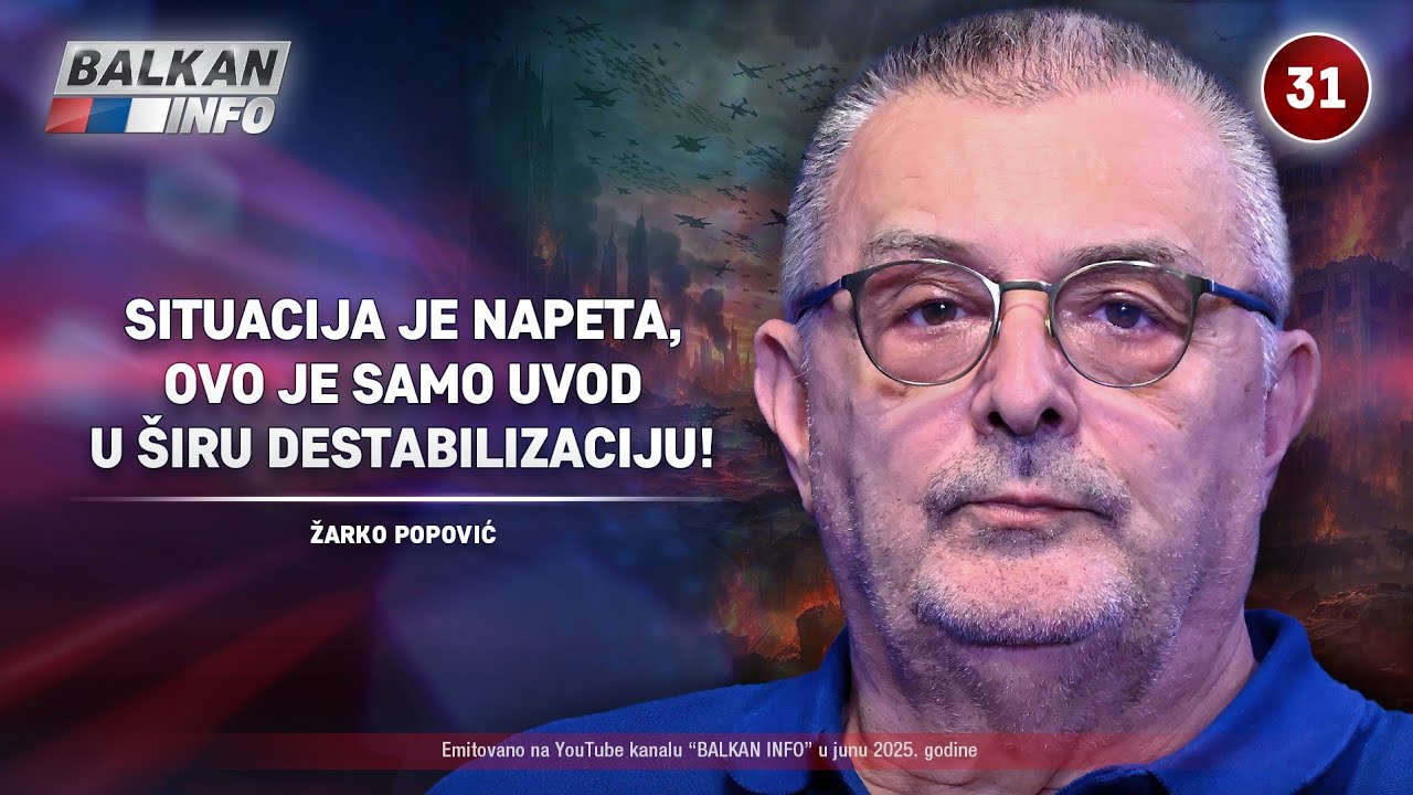INTERVJU: Žarko Popović &ndash; Situacija je napeta, ovo je samo uvod u &scaron;iru destabilizaciju! (20.6.2025)