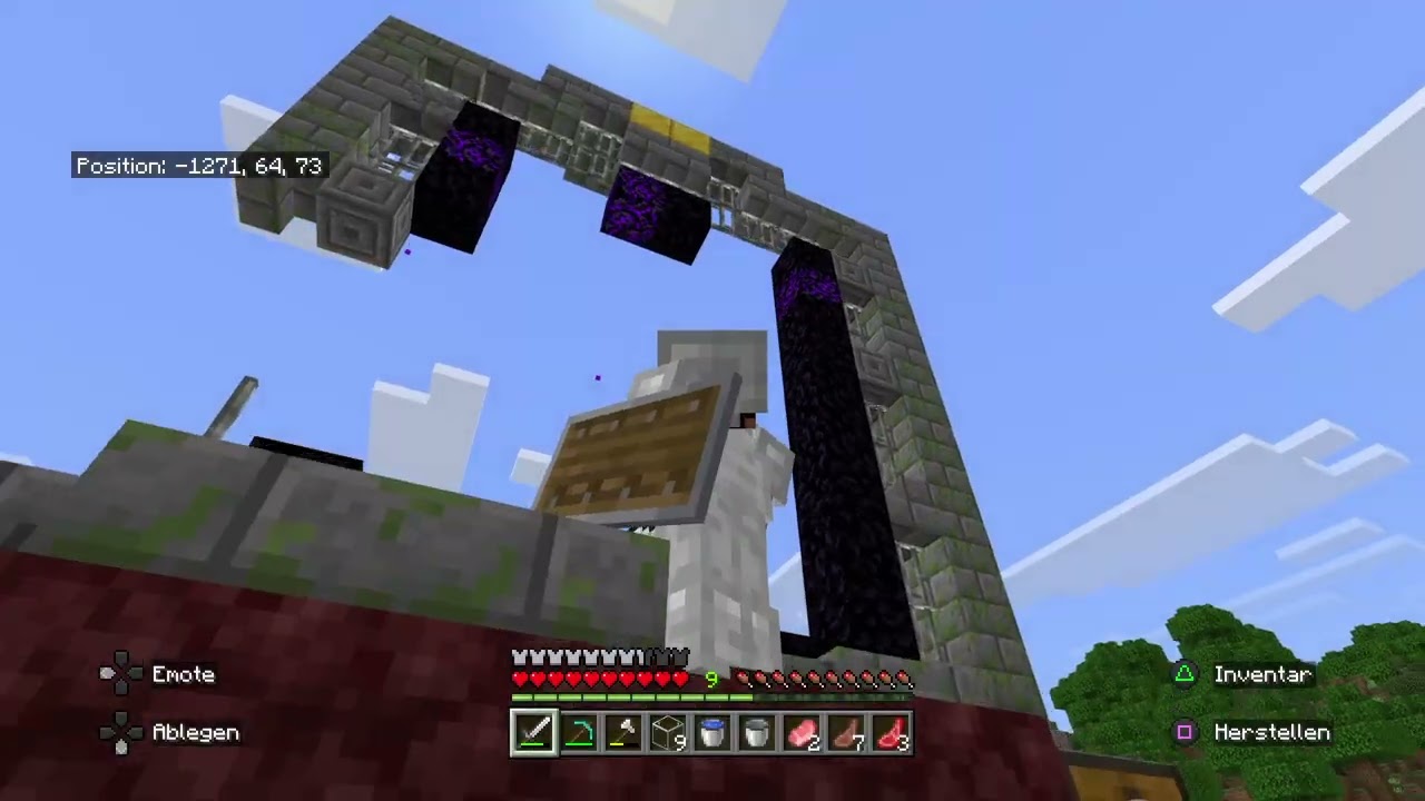Teil 4 Ich Finde Obsidian und baue mein haus weider in Minecraft
