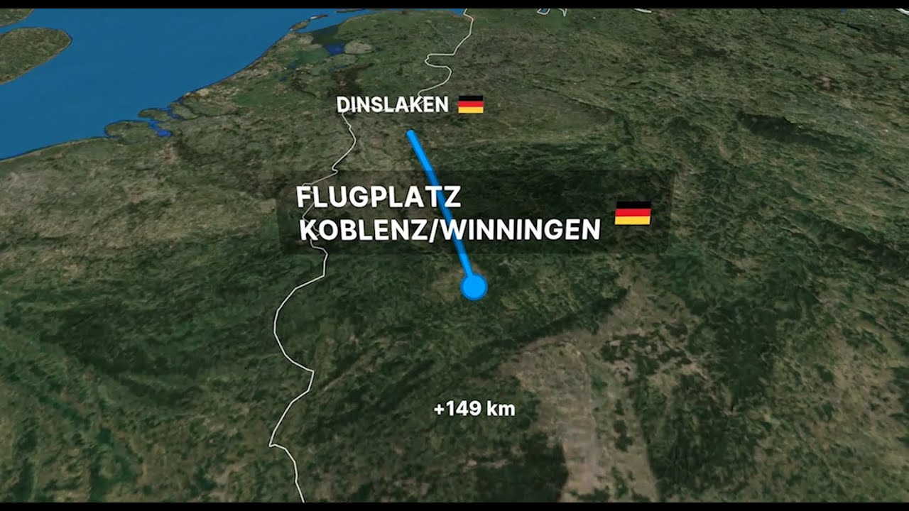 VFR Flight vlog - West Germany Tour - Dinslaken to Koblenz in a Diamond DA40 with ATC leg 2/5
