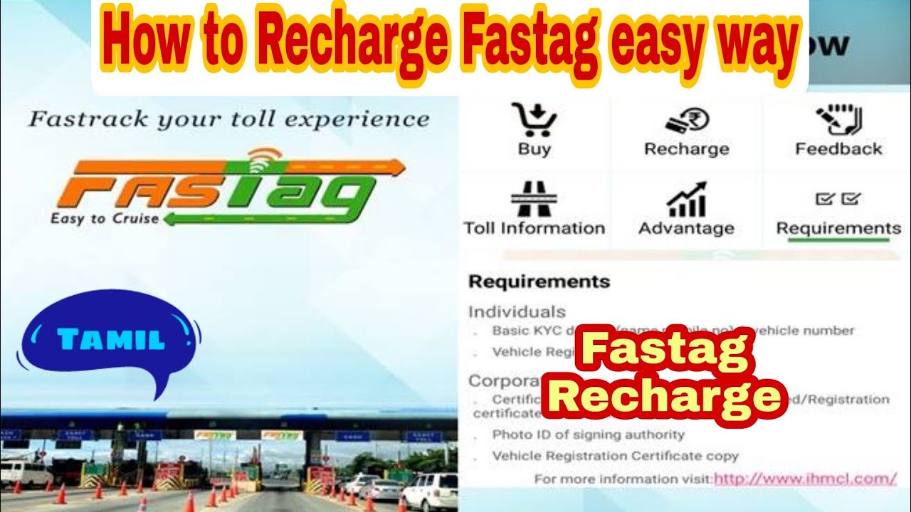 How to Recharge FASTAG easy way. In Tamil