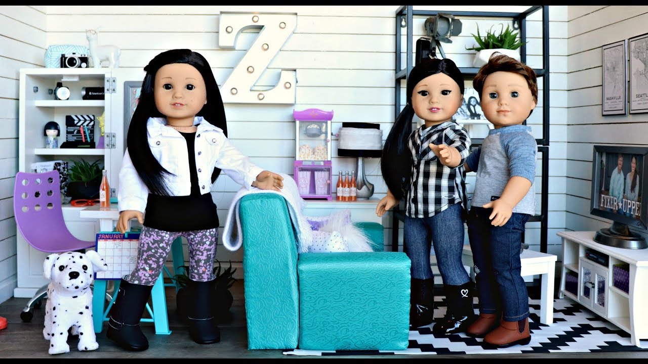 American Girl Doll House Fixer Upper Living Room | Z Yang