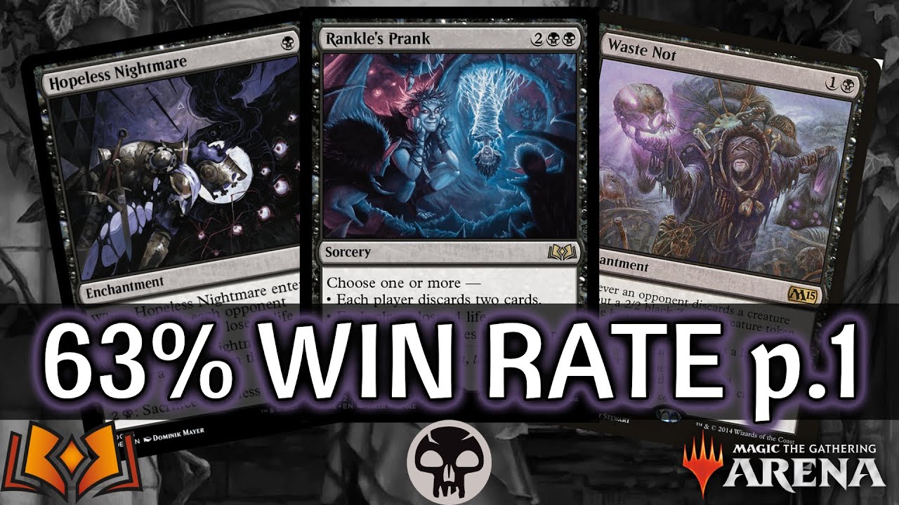 ⚫ Mono Black Discard, 63% Win rate, part 1 | MTG Arena | Explorer | BO3 | Wilds of Eldraine