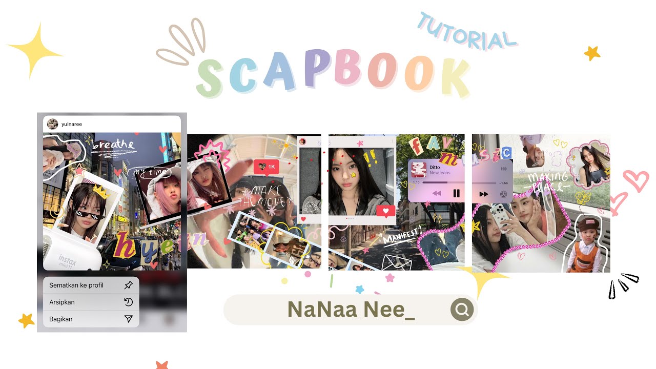 How to Make a Digital Scrapbook Instagram Feed 🍒 | Hyein Vers by NaNaa Nee_