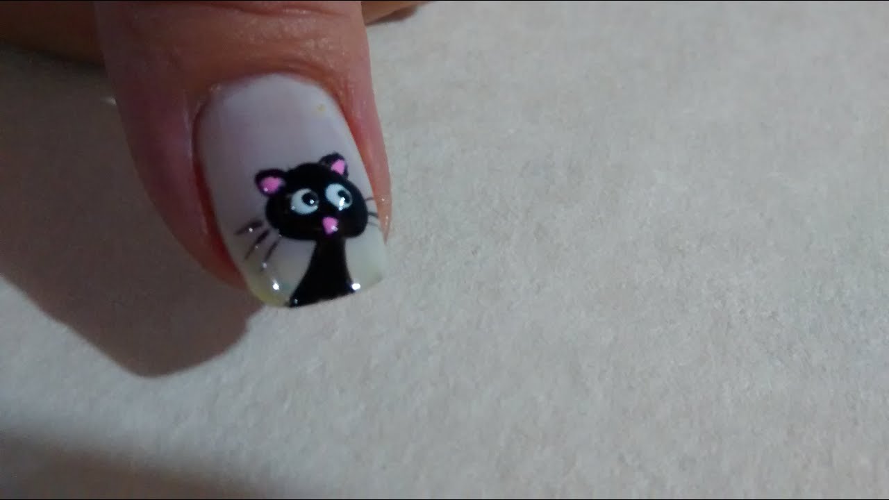 Decoración Como Hacer Un Gato En Una Uña | Decoración En Uña | Cat Nail Art |  Nailslucerocordoba