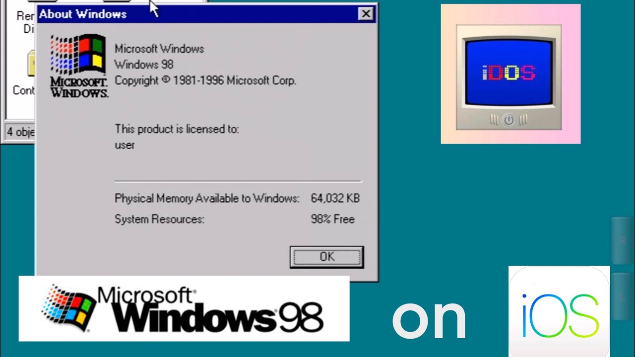 [With IMG download] Install Windows 98 Lite on iDOS 3 / iDOS 2 / dosbox | full process no speed up