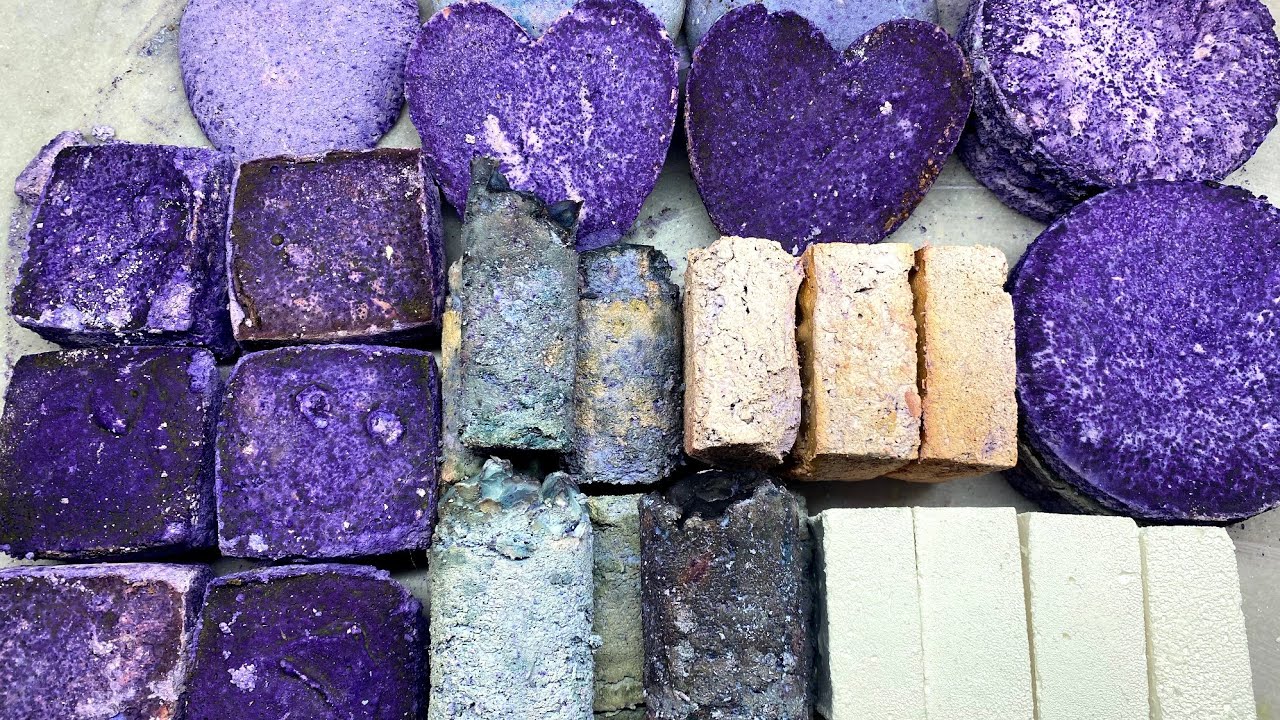 Blue purple reform cylinder heart ASMR satisfying crush#satisfying #trending #asmr #viral