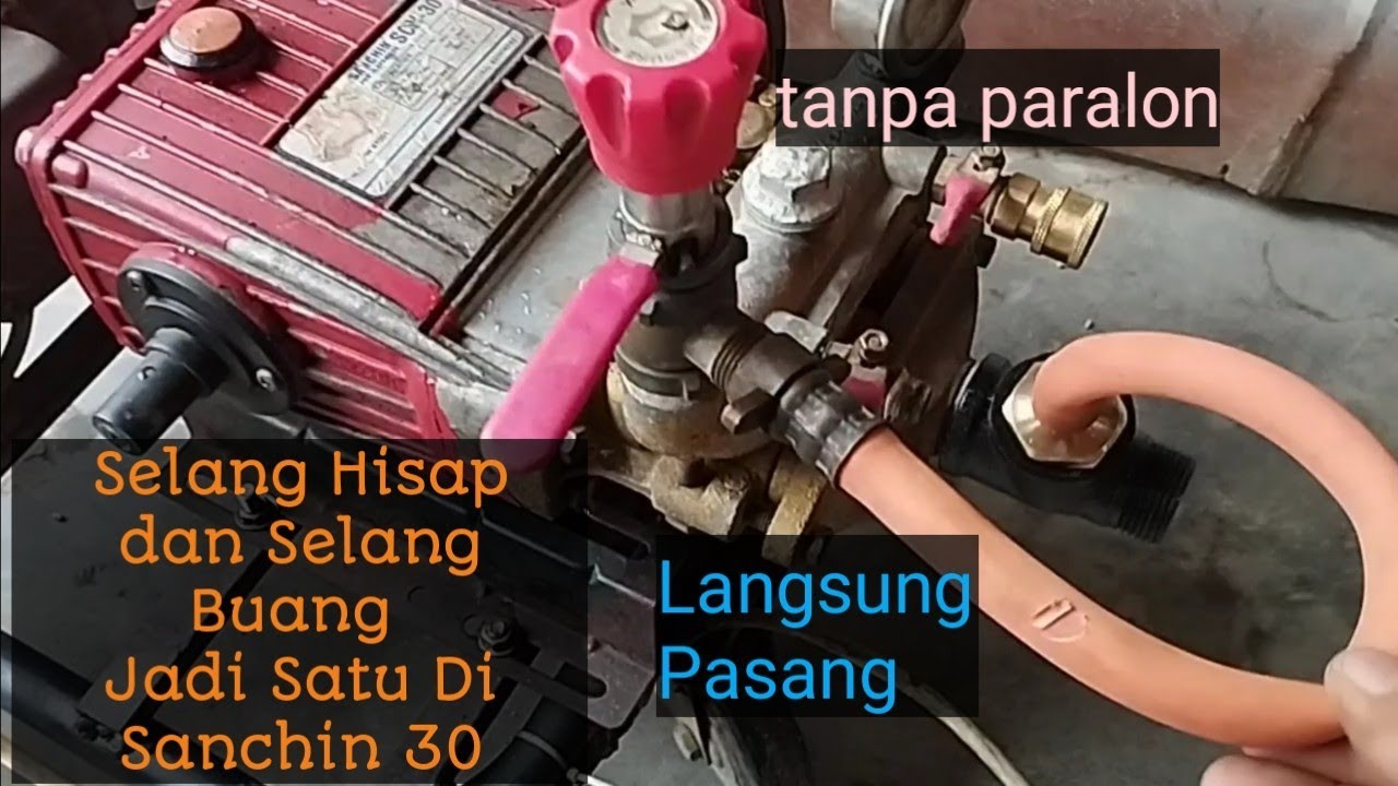 Cara bikin Instalasi selang hisap dan buang jadi Satu di Sanchin 30
