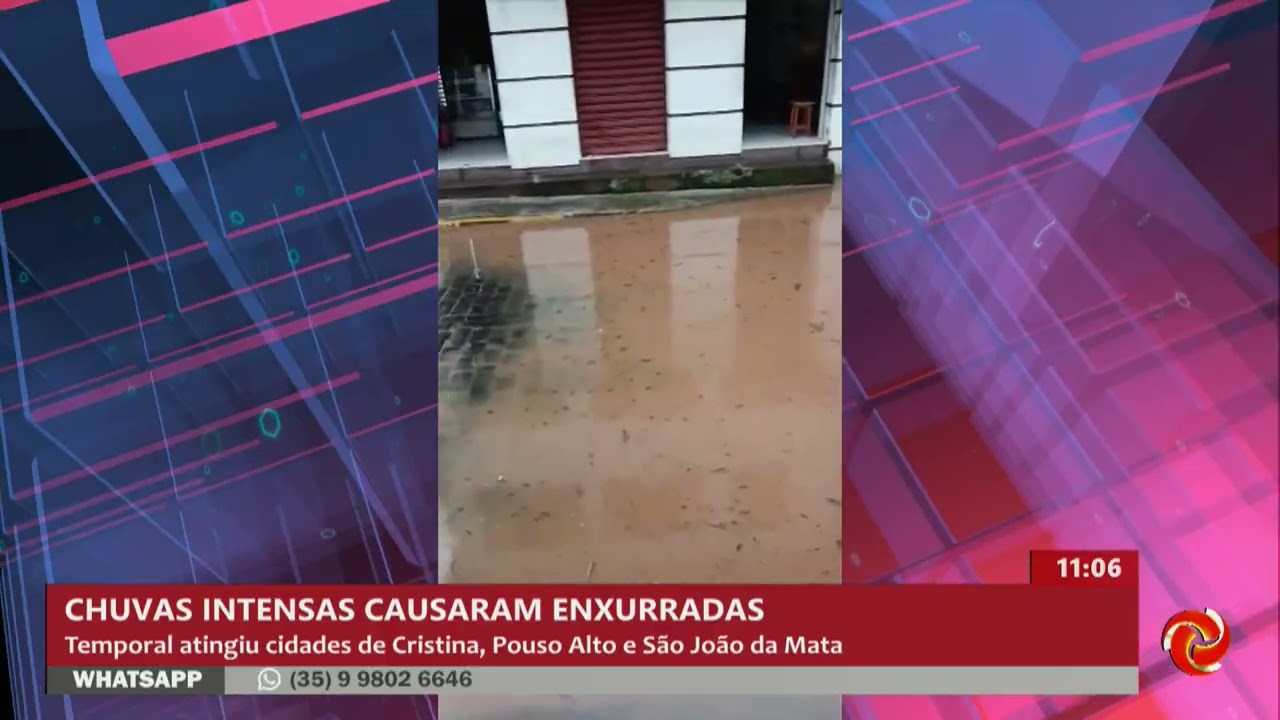 Chuvas intensas provocam alagamentos e deslizamentos na região