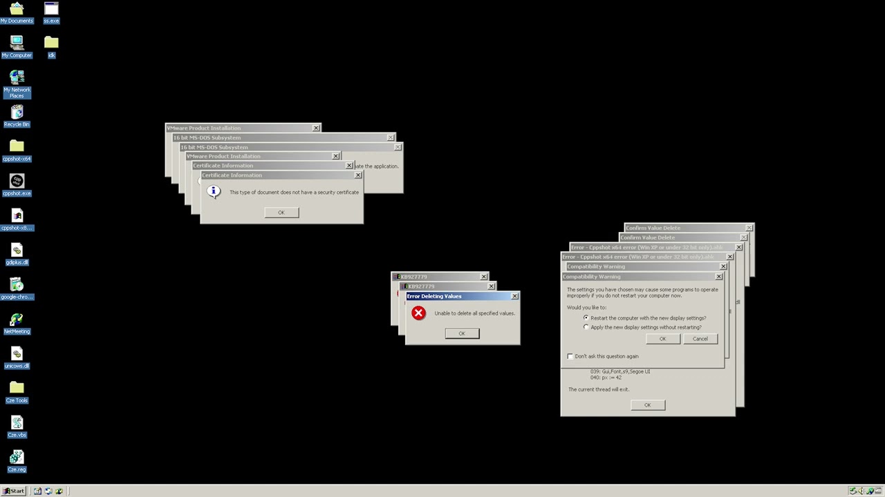 Windows 2000 Crazy Error