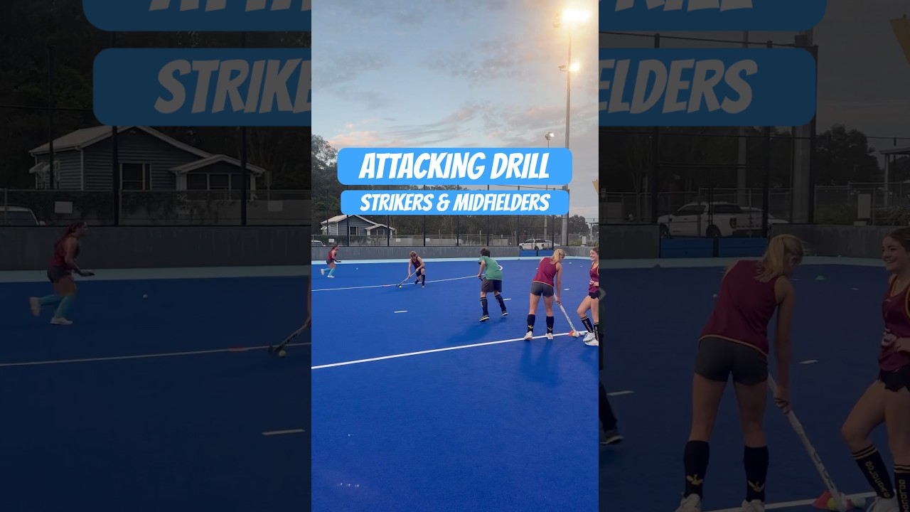 Attacking drill to practice connecting with midfielders and strikers