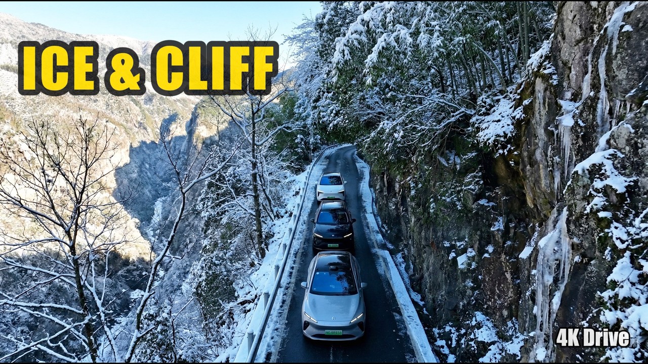 FROZEN DEAD END: 6 Narrow Passes, I Turned Back (Hangzhou Cliff Road 4K) #mountainroads #chinadrive