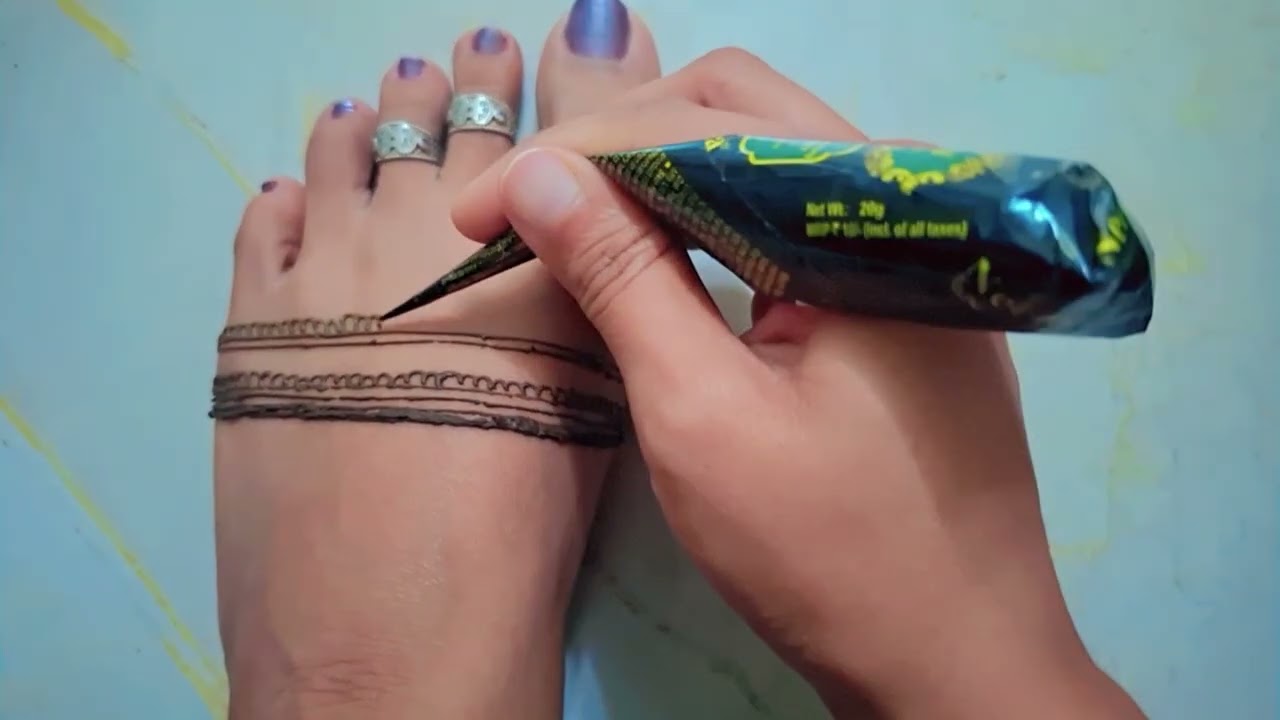 Easy foot mehndi || Simple mehndi design #mehndi 