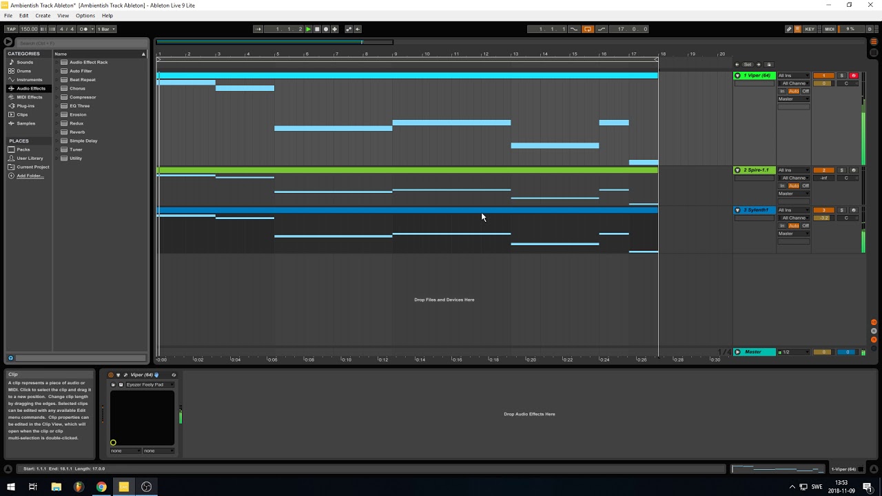 More messing around in Ableton Live 9