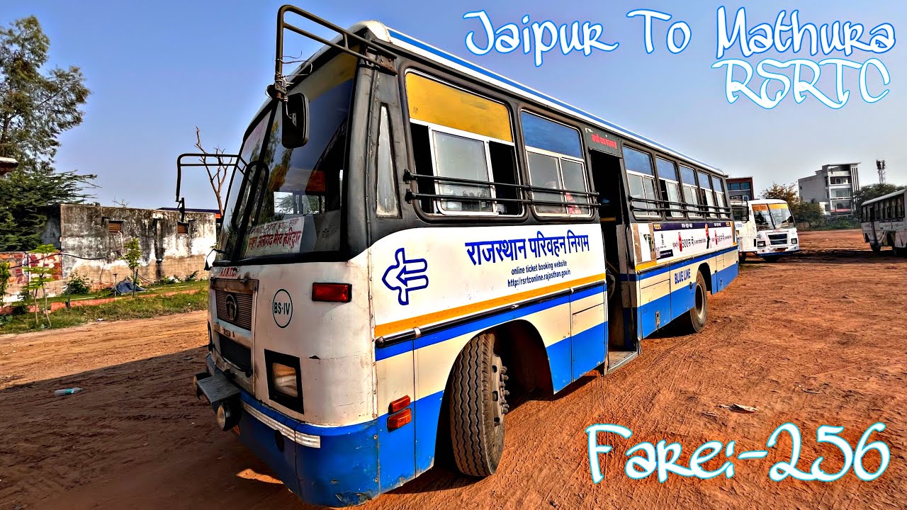 High-Speed & Skilled Ordinary Bus Driving By RSRTC | Jaipur To Mathura Full Bus Journey ||