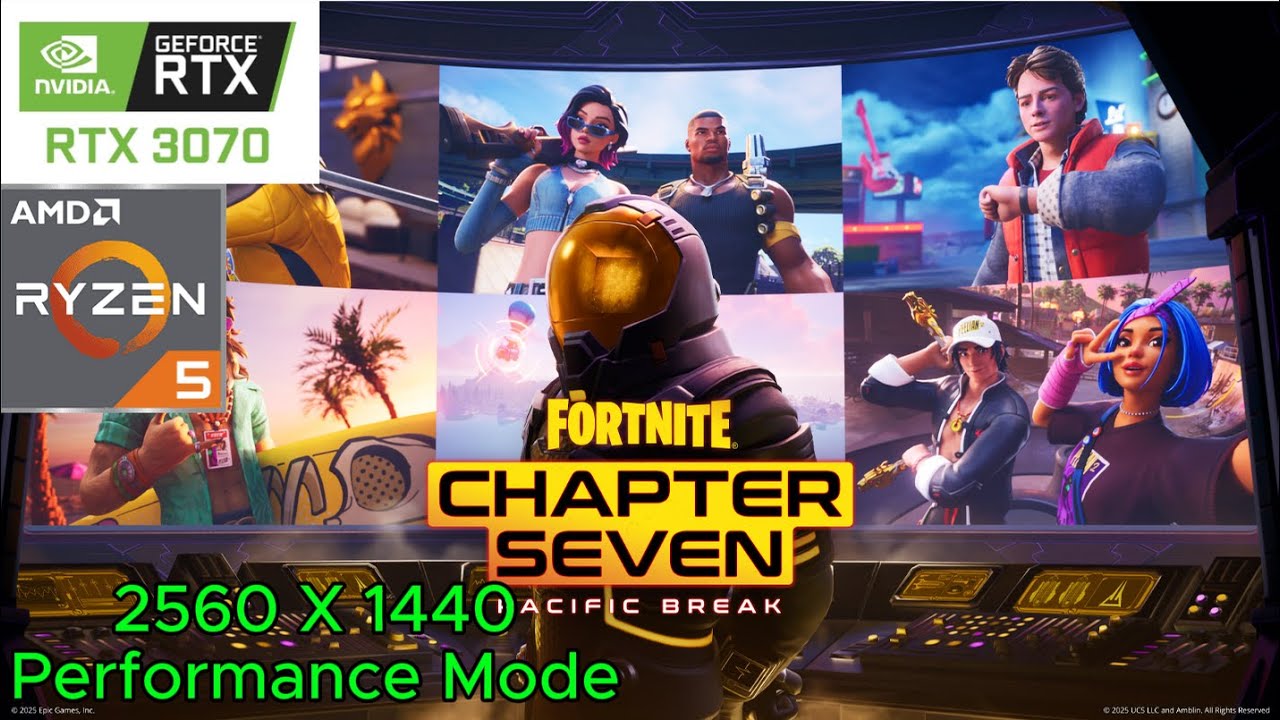 RTX 3070 + Ryzen 5 5600X Fortnite chapter 7 Gameplay | 1440p Competitive Settings