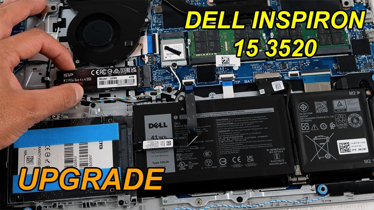 Обновление💻Dell Inspiron 15 3520 | Установка/замена SSD на M.2, ОЗУ и 2,5-дюймового HDD/SSD