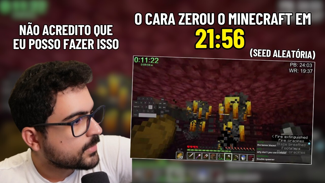 Tentei entender uma SPEEDRUN de MINECRAFT