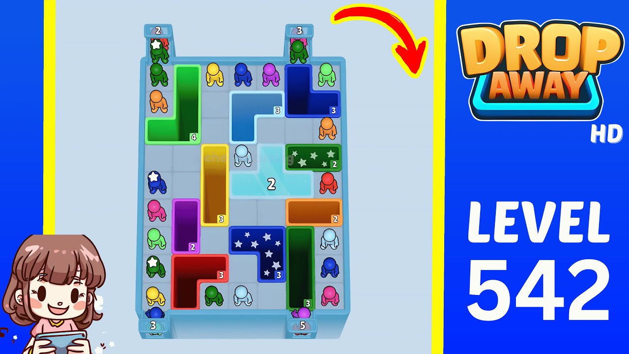 Drop Away Level 542 Solution Walkthrough