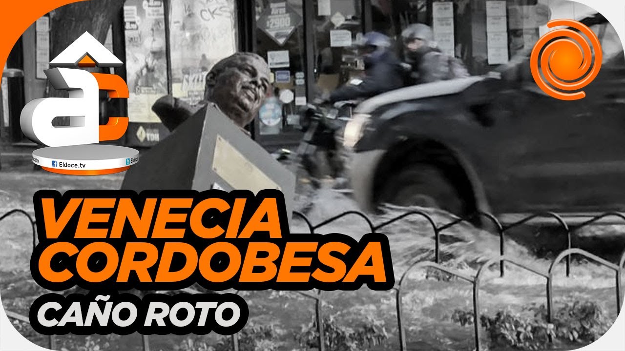 IMPRESIONANTE. Se rompió un caño en pleno centro de Córdoba y el agua se 