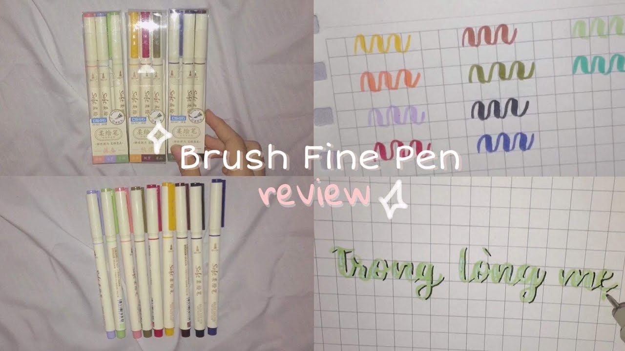 REVIEW: BÚT SOFT BRUSH SIGN PEN  || Cheap Brush Fine Pen Review