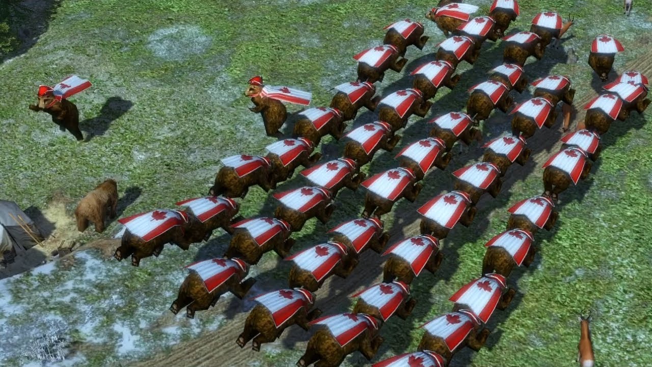 Defending the Canadian homeland in AoE3 be like