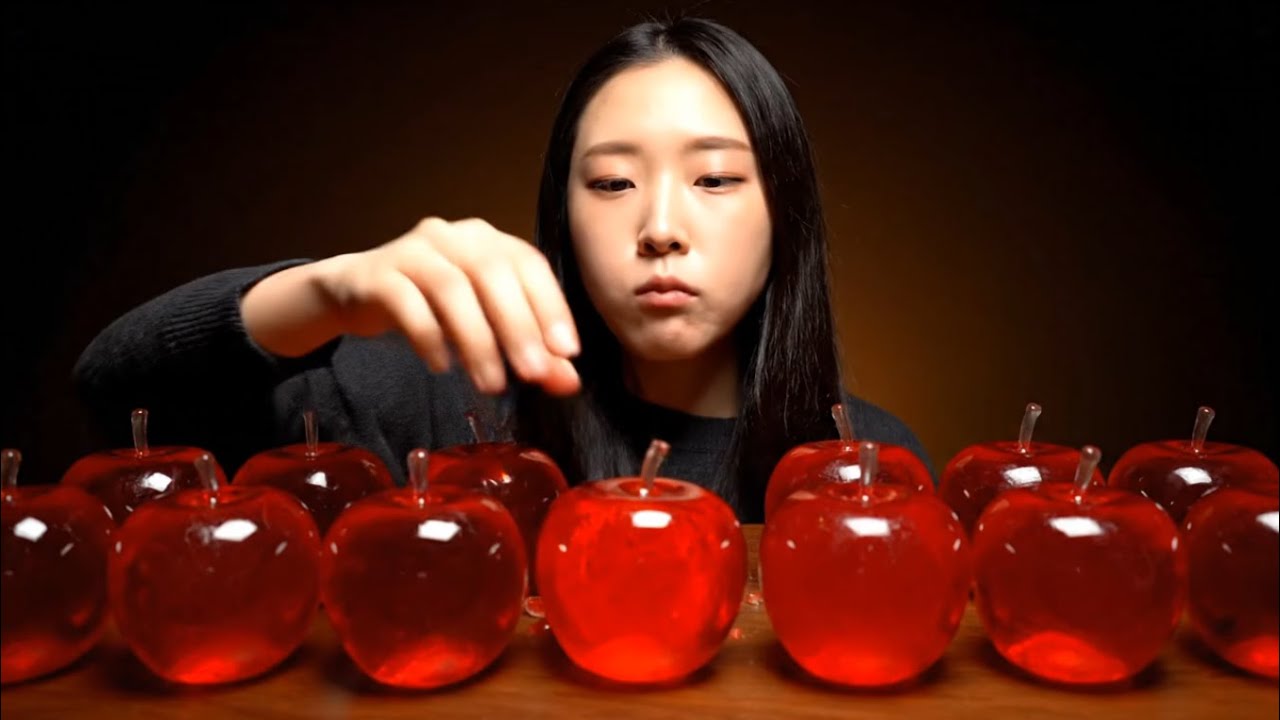 ASMR Glass Fruit Eating 🍎🍏🍊 Ultra Crunchy Bites  No Talking