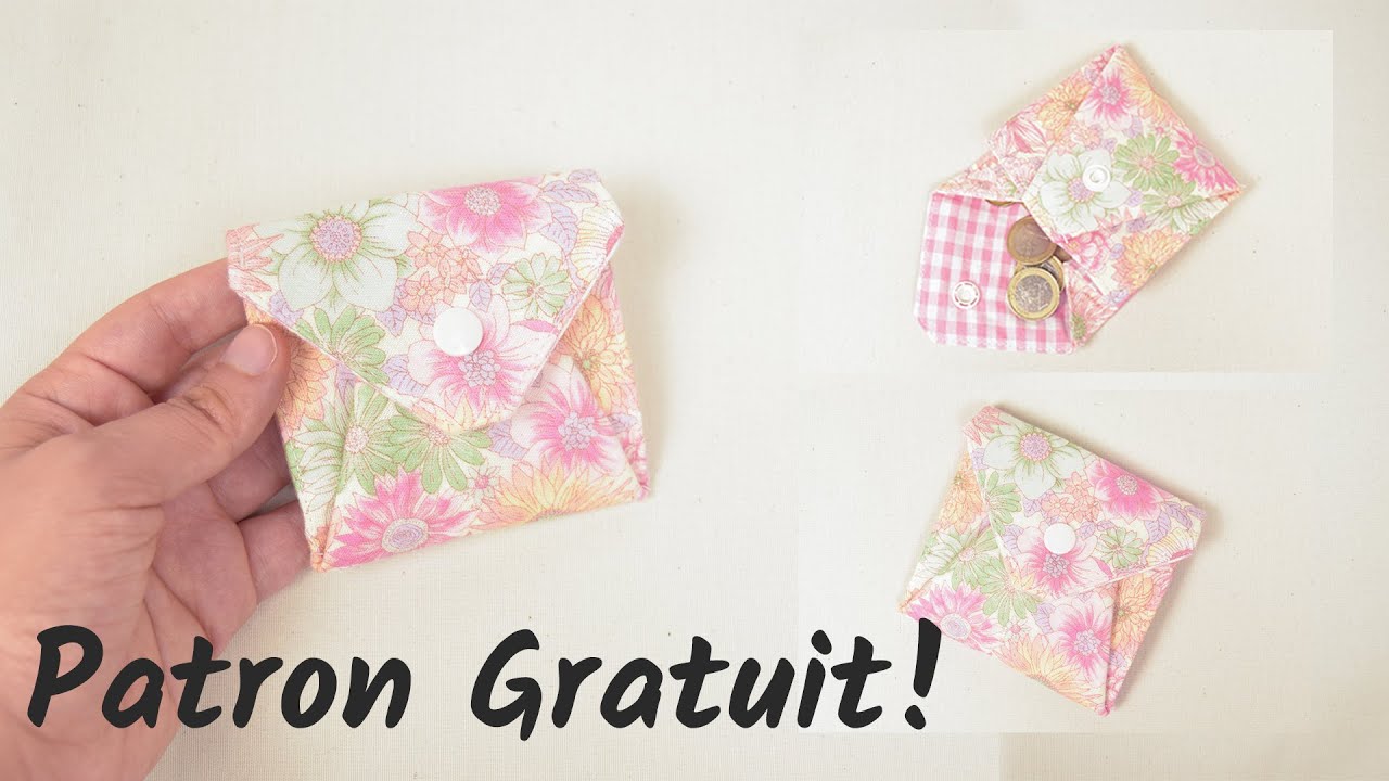 Comment coudre un porte-monnaie enveloppe - Patron Gratuit - Couture Facile Mimi