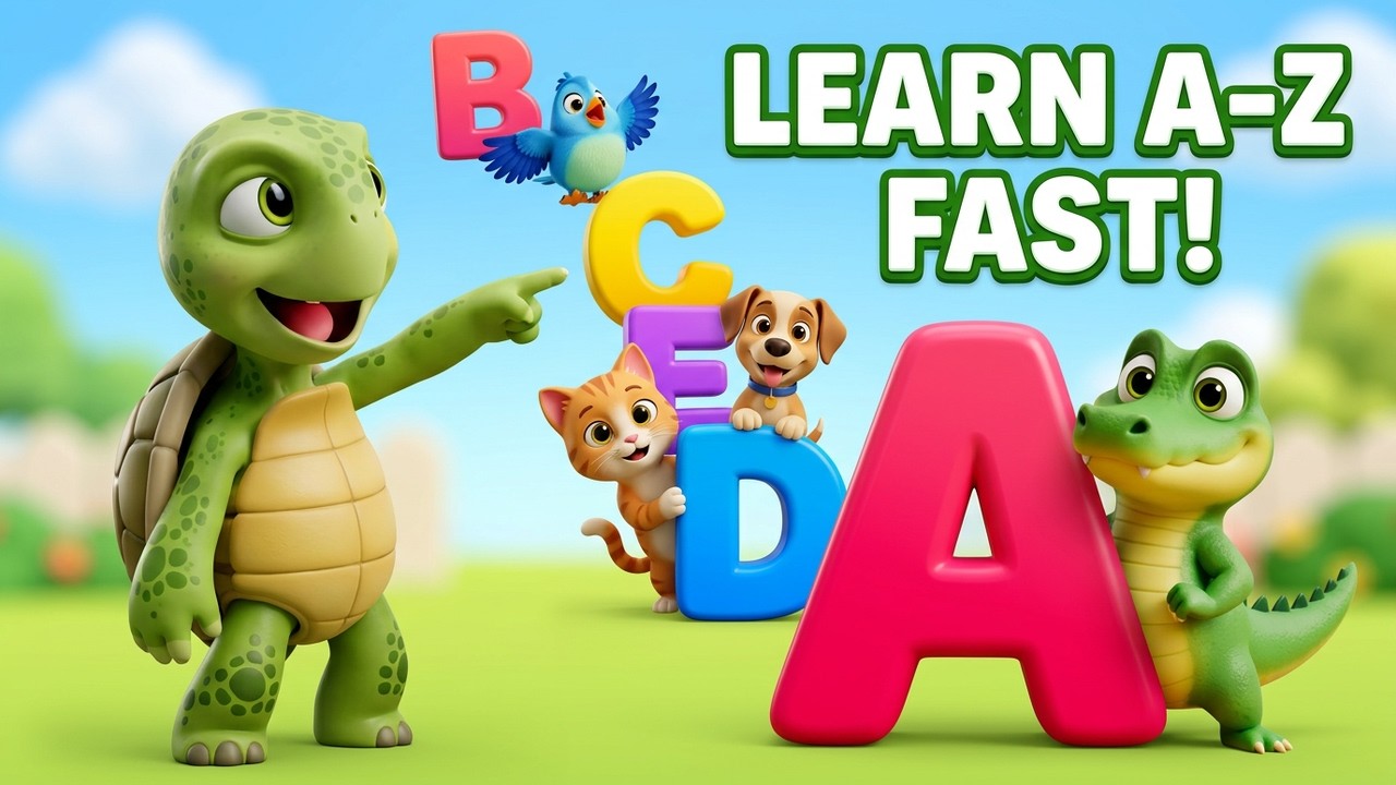 ABC Animals Song 🐶 Learn A–Z Letters with Cute Animals | Toddler Learning Video