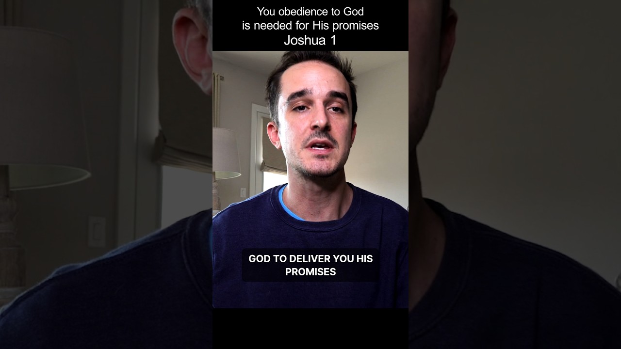 Your obedience allows God's promises. Joshua 1