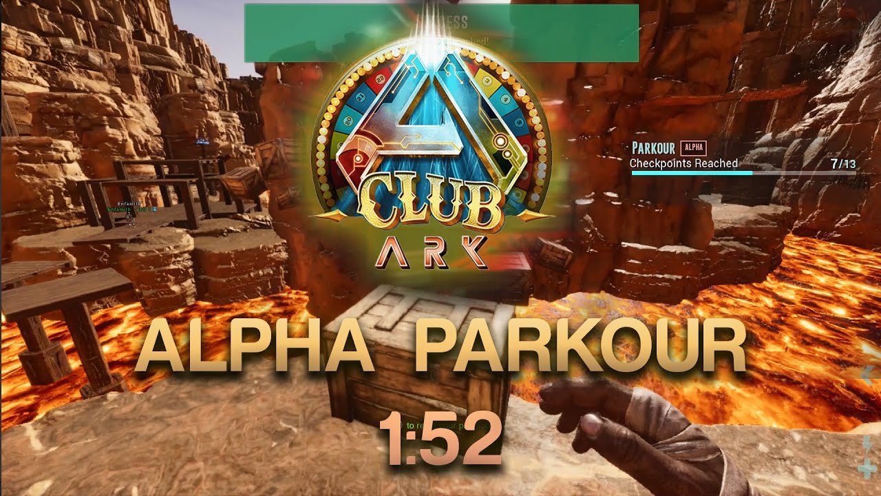 ARK Survival Ascended Club Ark Alpha Parkour Speedrun UNDER 2 MINUTES!