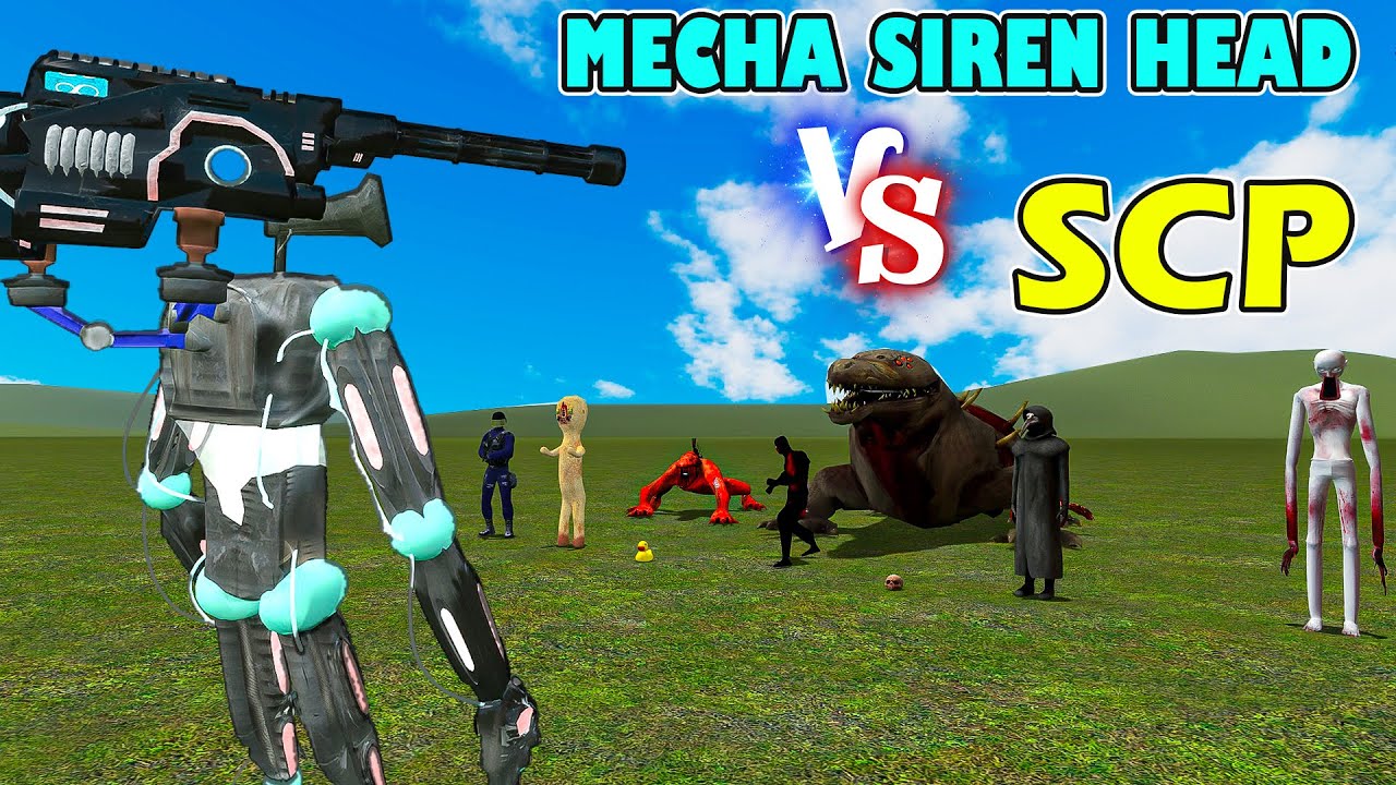 BANG CUPU AJAK MIKACIL BATTLE MECHA SIREN HEAD VS ALL SCP (Gmod)