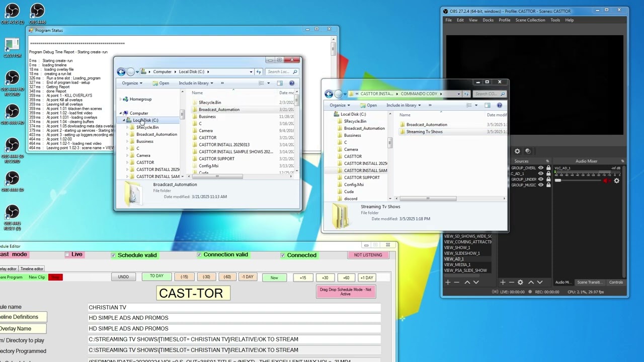 CASTTOR TUTORIAL  USING THE SAMPLE FOLDER
