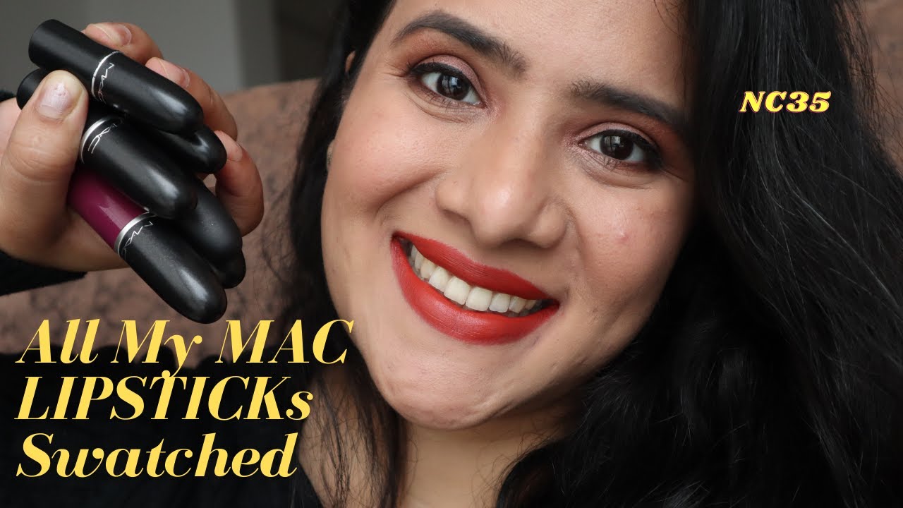 MY MAC LIPSTICKS || SWATCHES OF 8 MAC LIPSTICKS || DRSMILEUP || #mac #macswatches