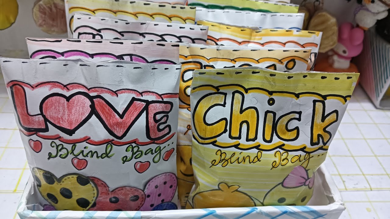 Mini Blind Bag Opening ASMR!#paperdiy #blindbag #asmr #opening #chicks #love #emoji #pumpkin 