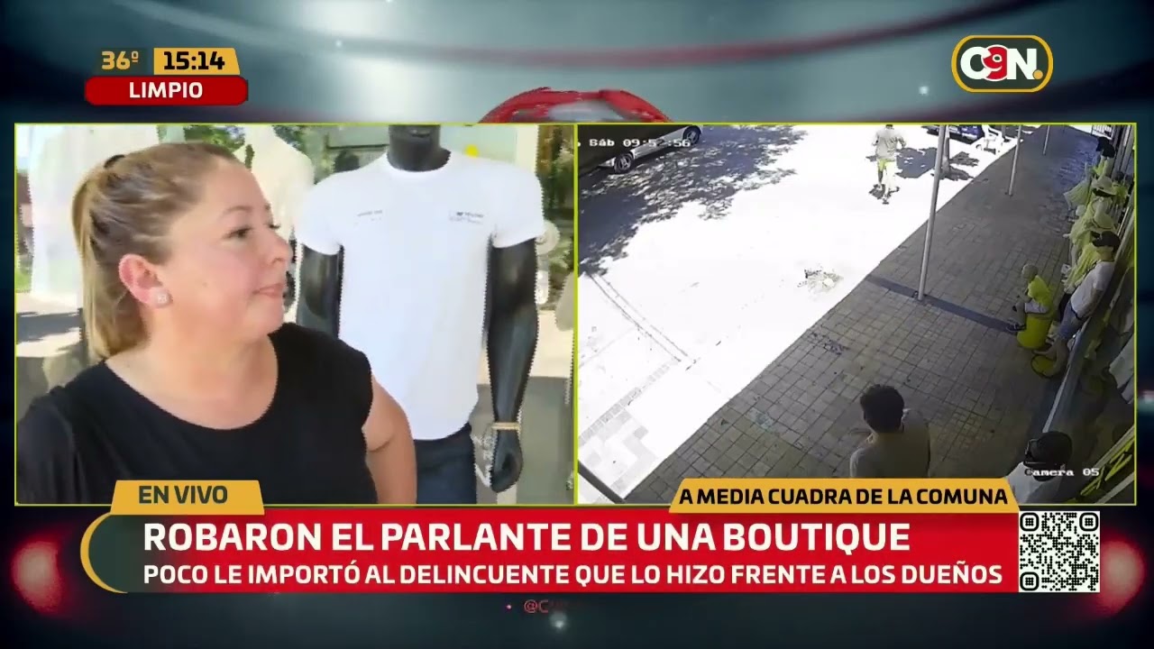 Robaron parlante de una boutique