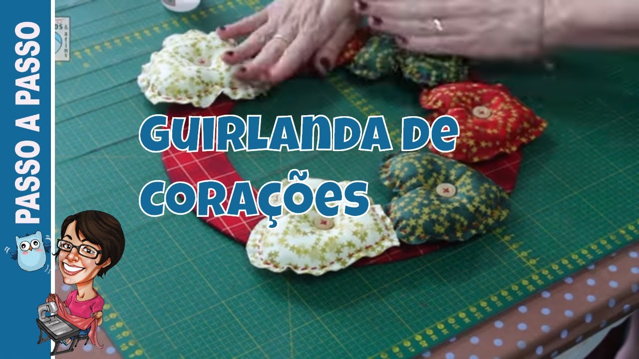 Como fazer Guirlanda de Natal - Passo a Passo Paninhos e Afins Costura Criativa Artesanato em Tecido