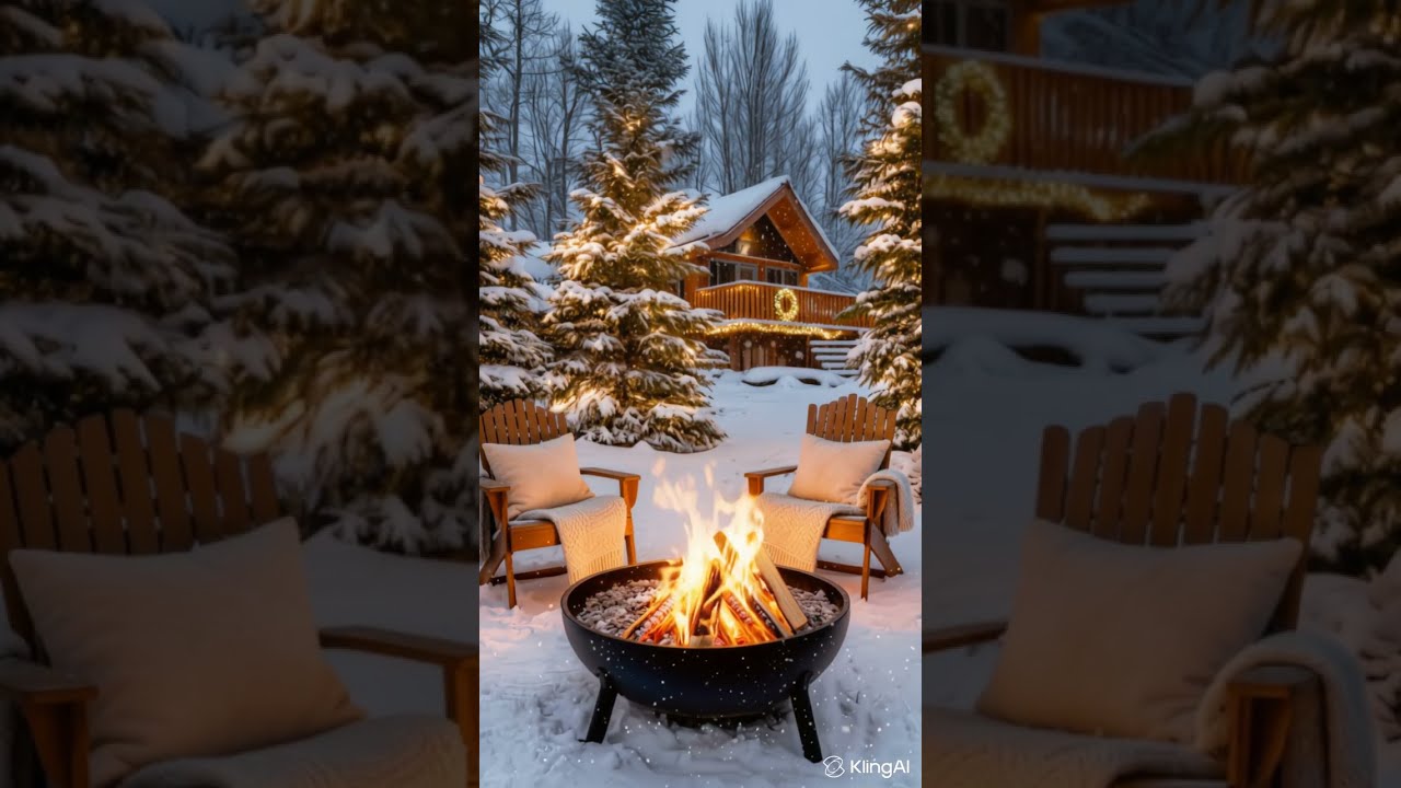 Snowy Day by the Fire